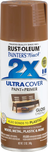 2X Ultra Cover 249847 Spray Paint, Gloss, Chestnut, 12 oz, Can